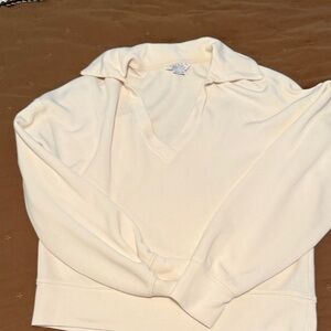 Cream Danskin V-Neck Women's Sweater